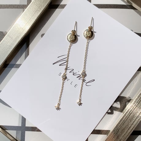 gold long chain pierce