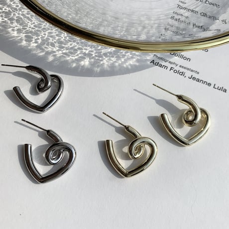 heart hoop pierce/earring