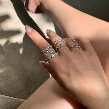stone ring 3set