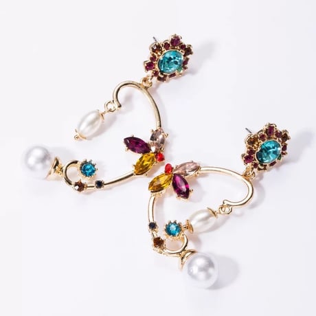 colorful stone butterfly pierce