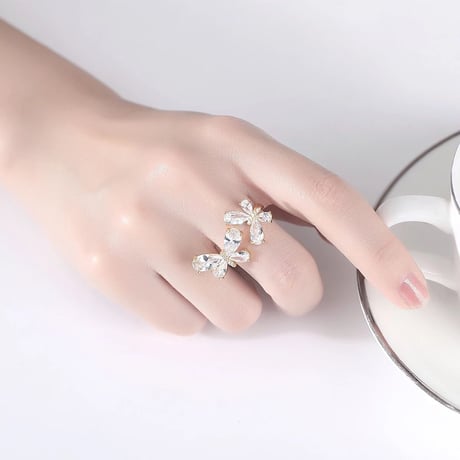 double butterfly open ring