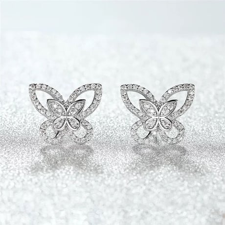 double butterfly pierce/earring