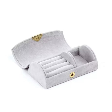 suède compact jewelry box