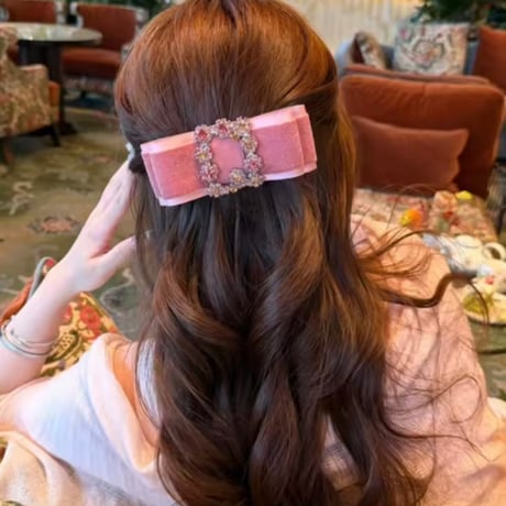 stone pink ribbon hairValetta