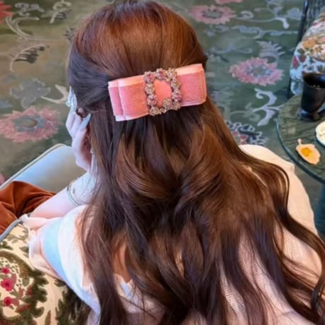 stone pink ribbon hairValetta