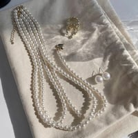 pearl × heart necklace