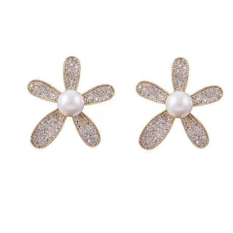 flower pearl pierce
