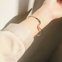 silver curve bangle