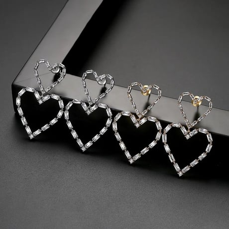 double heart stone pierce