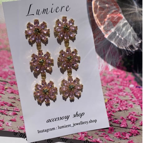 sakura flower stone  pierce