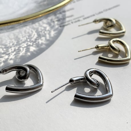 heart hoop pierce/earring