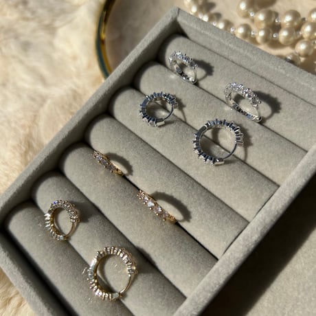 simple stone hoop pierce