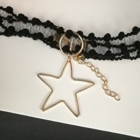 star see-through choker
