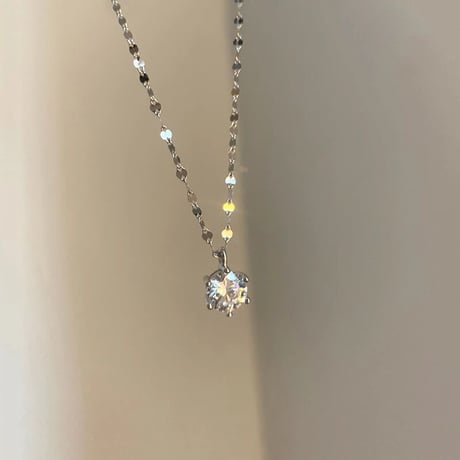 point stone chain necklace