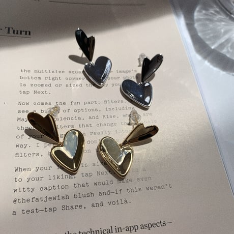metal double heart  pierce