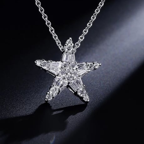 star stone silver necklace