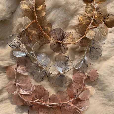flower see-through long hair accessory