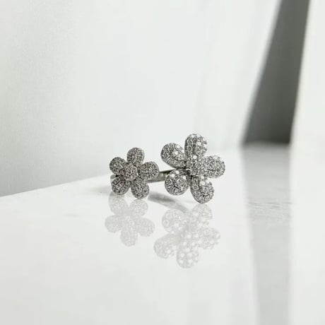 flower stone open  ring