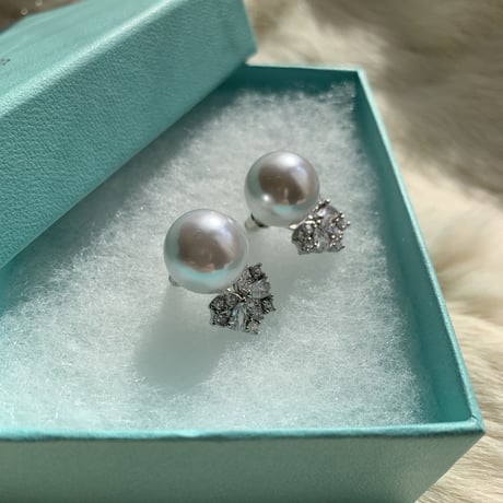pearl × stone jewelry pierce