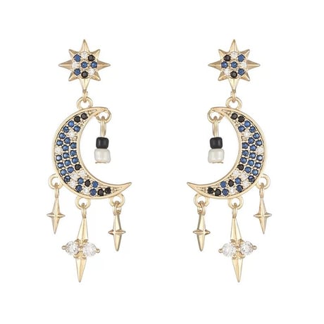 blue moon  tassel mini pierce