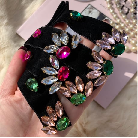 bijou ribbon hair pin