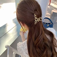 smile metal hair clip