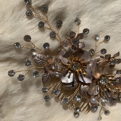 flower stone hair accessory
