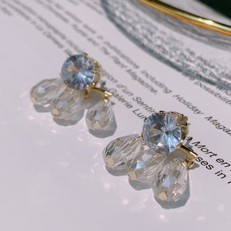 tassel clear stone2way  pierce