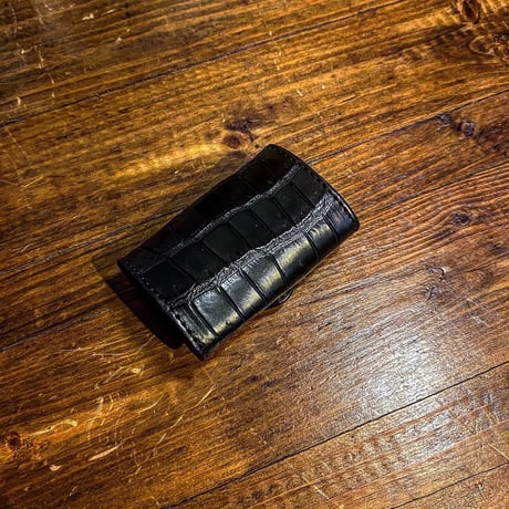 FUNNY / BOX COIN CASE "CROCODILE" ( BLACK)