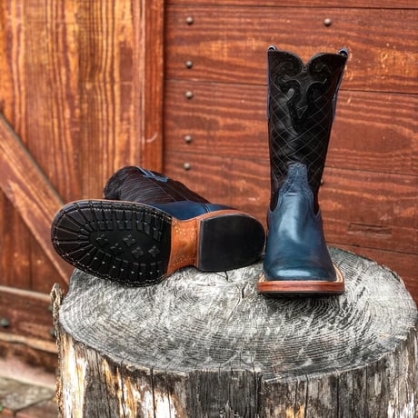 RIOS of MERCEDES / Grip Rabber Sole Boots (NAVY / BLACK)