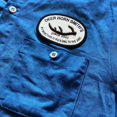 DEER HORN SMITH'S / SHORT SLEEVE WORK SHIRT (INDIGO)
