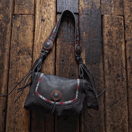 梟唄OWLSONG / DEER LEATHER SHOULDER BAG (GR-Special order)