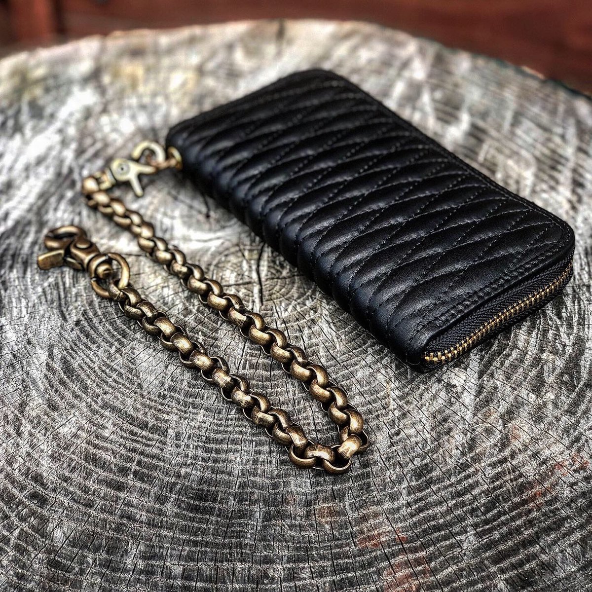 BACK DROP Leathers / ZIPWALLET(ツイストリング付き） | GOL