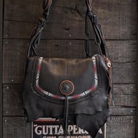 梟唄OWLSONG / DEER LEATHER SHOULDER BAG (GR-Special order)