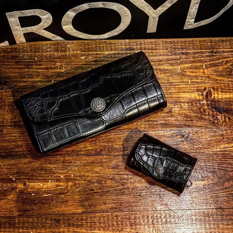 FUNNY / BOX COIN CASE "CROCODILE" ( BLACK)