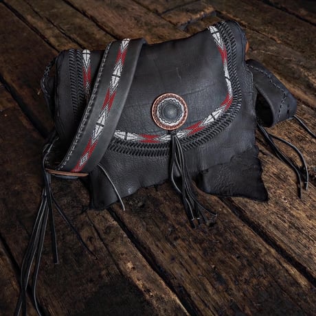 梟唄OWLSONG / DEER LEATHER SHOULDER BAG (GR-Special order)