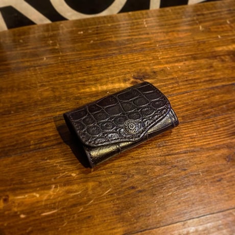 FUNNY / BOX COINCASE "CROCODILE" (BROWN)