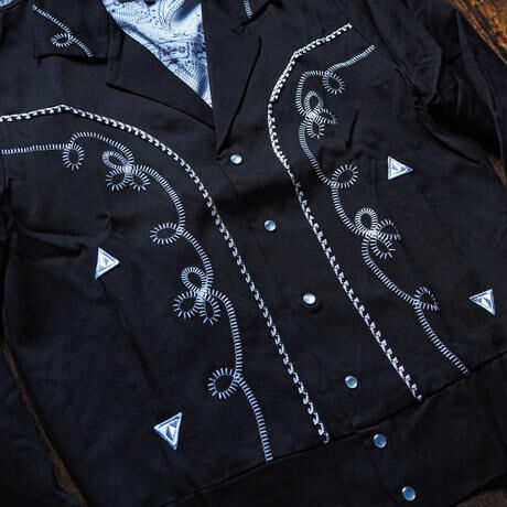 H Bar C Ranchwear 刺繍ジャケット 黒 H BAR C RANCH WEAR / Bolero Jacket | GOLDRUSH O