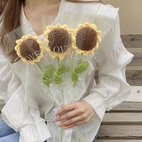 ひまわりニットのラッピングフラワー