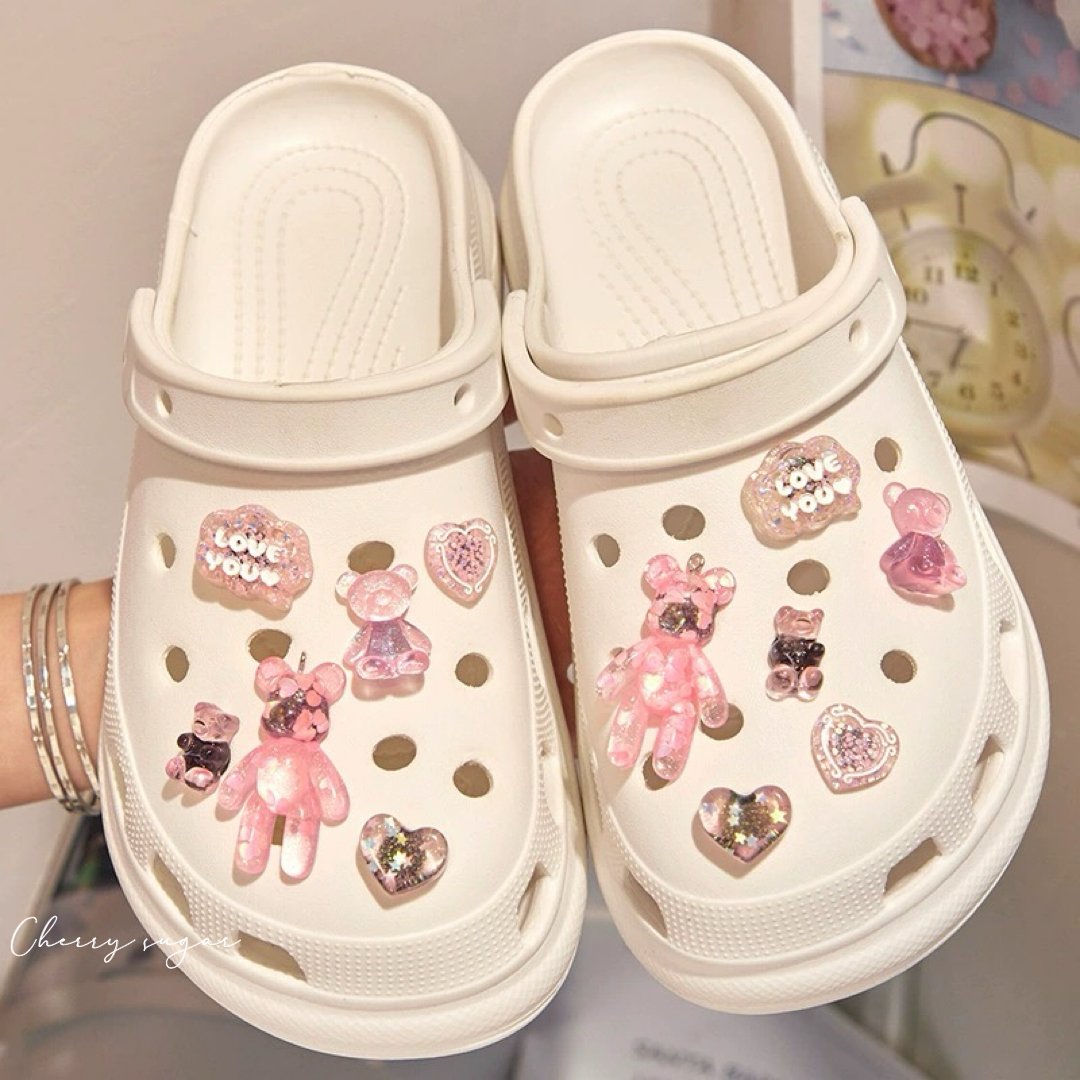 rose gold crocs