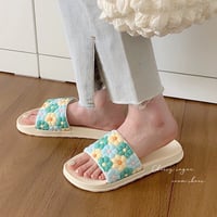フラワーデザインカラフルルームシューズ