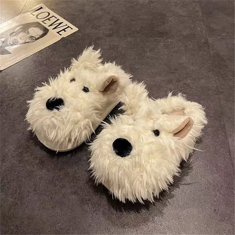 シャギーわんちゃんルームシューズ