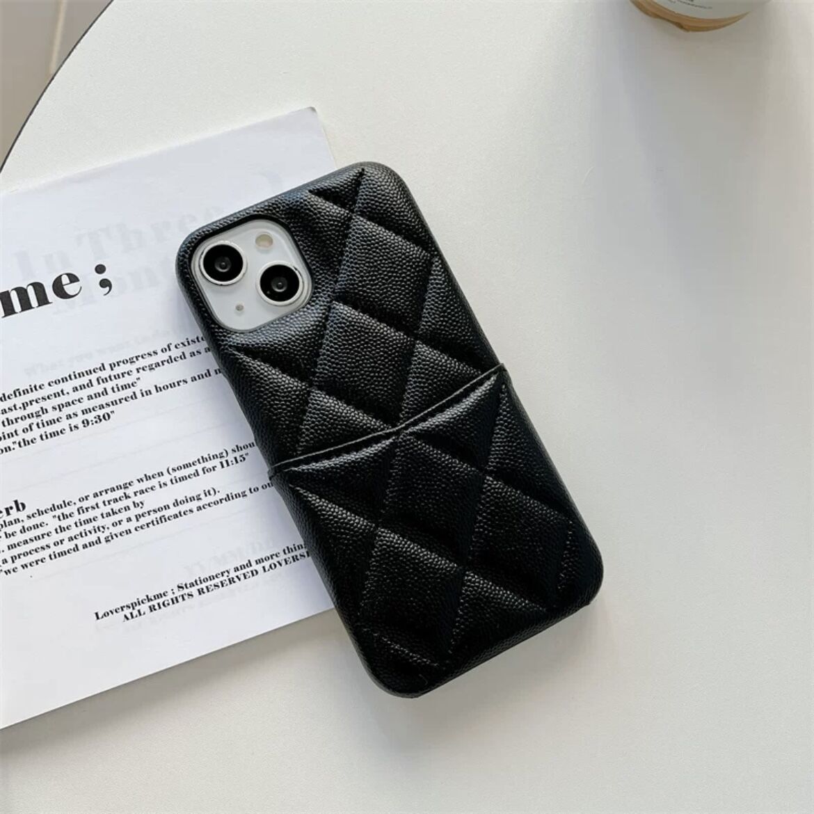 CELINE ブラック iPhone 11 ケース キルティング CECIL McBEE スマホケース iPhone15 ケース iPhone15Pro