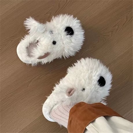 シャギーわんちゃんルームシューズ