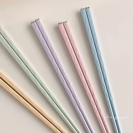パステルカラーのビジューお箸