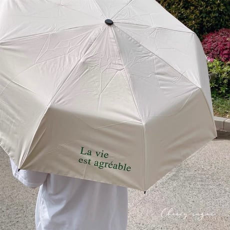 【即納】La vie レタリング日傘