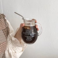 ガラスのレタリングポット