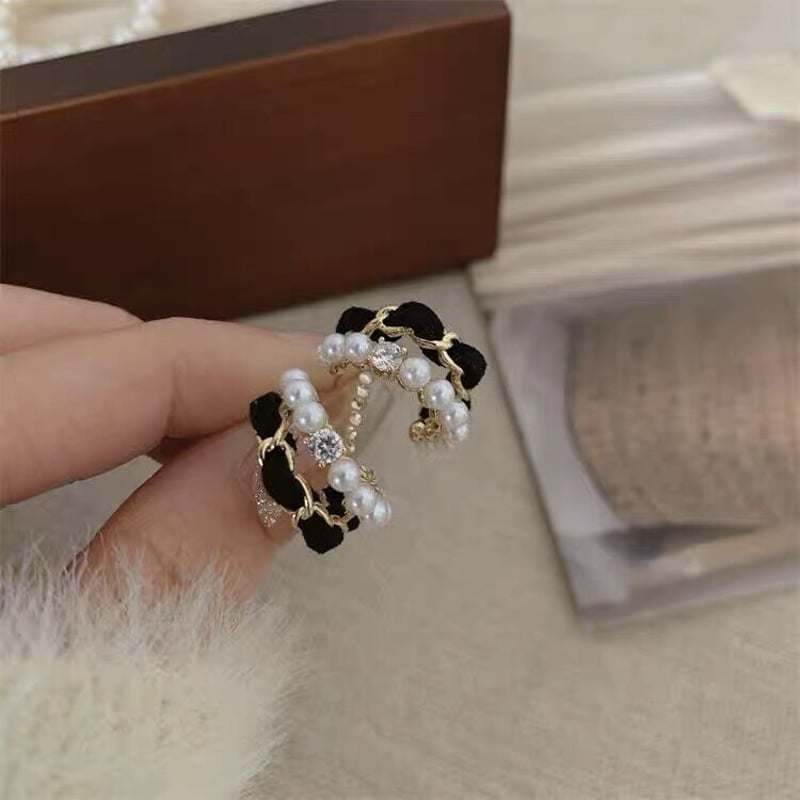 ゴールドパールロゴピアス 0082⭐ シャネル ココマーク ピアス ゴールド パール B21A