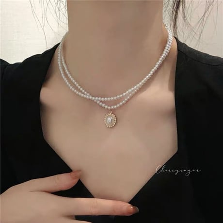 二連パールネックレス