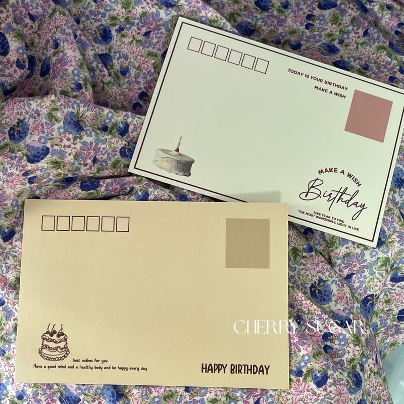 一部即納】Birthdayポストカード | Cherry Sugar